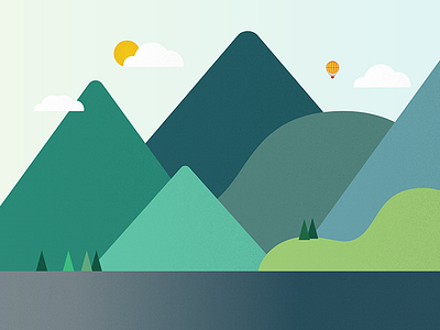 Mountain scene geometry illustration mountains texture