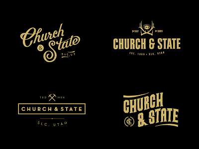 C&S Branding branding identity lettering logo masonry vintage