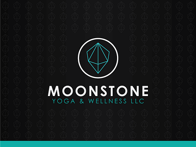 Moonstone branding logo moonstone pattern stone wellness yoga