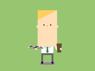 waiting for an elevator character design