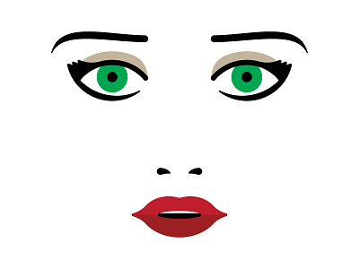 Portrait design illustration minimalist portrait vector