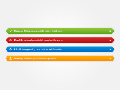 User Notifications alerts messages ui user notifications visual design warning messages warnings