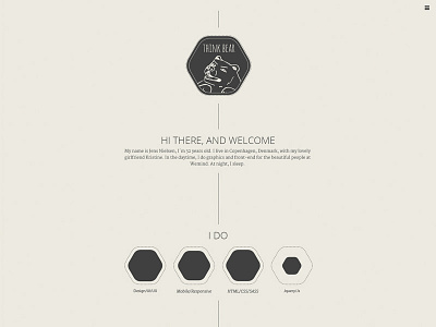Think Bear v3.0 design html js personal portfolio redesign sass web website