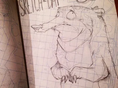 Dribb Day1 bear character design doodle sketch a day