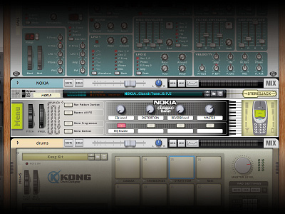 Nokia Classic Tune backdrop instrument layout music nokia reason skin