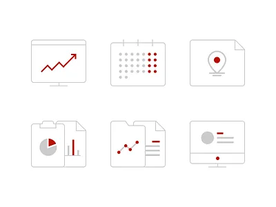 Statistics Icons arrow calendar folder graph icons justas monitor page pin statistic studio4