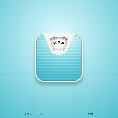 Skeuomorphic Weight Scale Icon design designer figma fitness graphic design health icon illustrator skeuomorphic ui ux vector