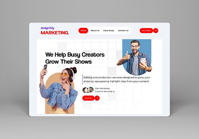 DesignXify Marketing Agency Landing Page branding casestudy design figma landingpagedesign marketingagency portfolio pro productdesign ui uiux uxdesign webdesign