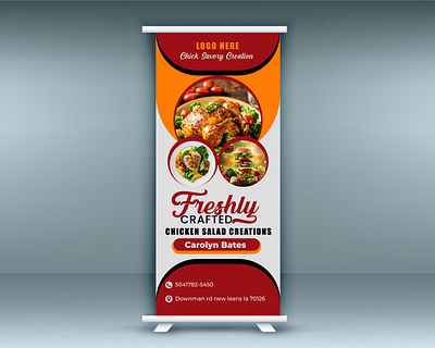 Professional Roll-Up Banner Design Solutions bannerdesign creativemarketing facebookmarketing foodbusinessdesign graphic design instagramdesign rollupbanner visualbranding