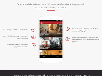 Mobile app website landing page mobile mobile app real estate