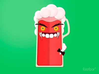 El Vampiro beer birrin blood dracula football footbar vampire