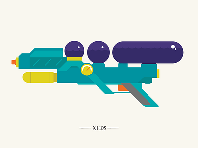 The XP105 colourful illustration super soaker vector