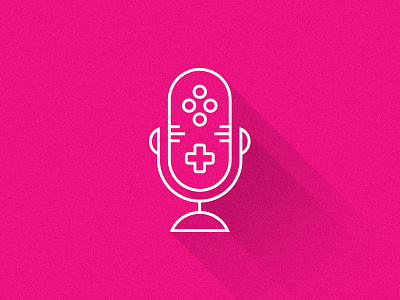 Gaming Podcast Logo controller game logo mic microphone monoline nintendo podcast retro snes social video games