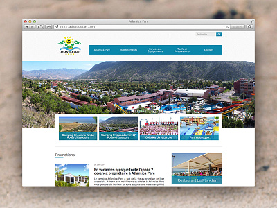 Atlantica Parc Homepage design homepage ui ux web