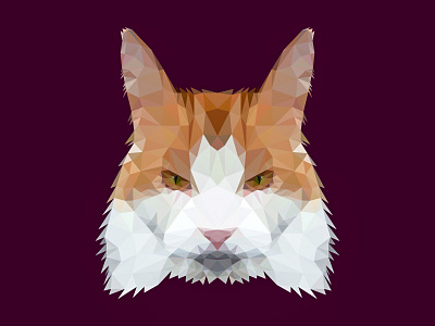 Khan animal cat poly triangle triangular vector