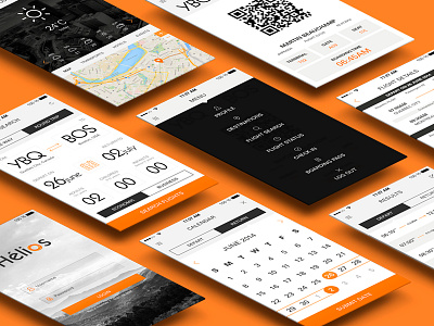 Airline App Design airline app boarding design flight iphone pass