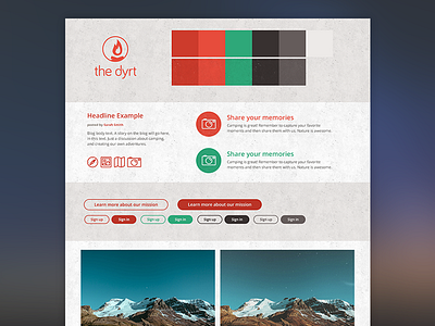 The Dyrt - Style Guide brand guide client colors flat guide icons line style style guide the dyrt