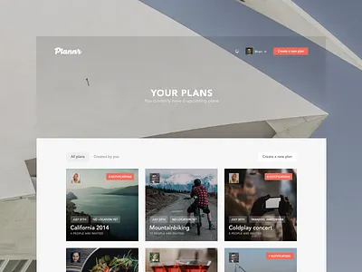 Your plans background clean combination description events font footer menu navigation picture serif typography