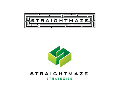 Straightmaze branding consulting icon identity logo maze straight strategy