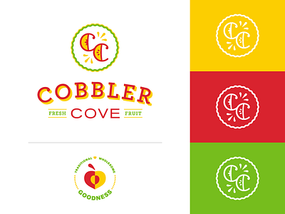 Cobbler Cove Brand Identity badge c cc color crest fruit monogram