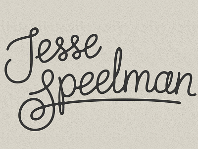 Jesse Speelman Logo hand lettered handdrawn illustrator logo photoshop texture type vector