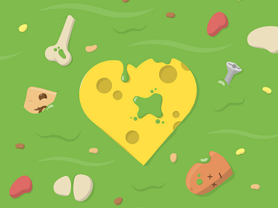 Vomiting love cheese day disgusting food heart illustration love sick slime valentines vomit vomiting