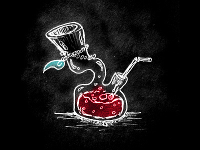 Mysterious Red Potion bottle cyan fantasy icon illustration item itkalu liquid potion red sketch