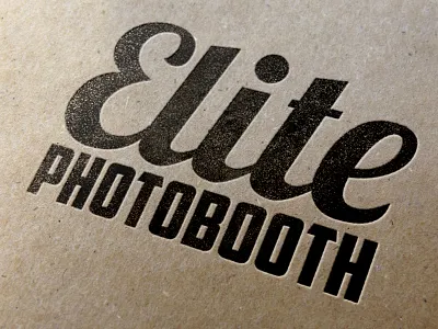 Elite Photobooth Leterpress Logo booth branding design elite graphic design letterpress logo photo photo booth print