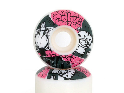 adhoc wheel adhoc skateboards brain finger guts skateboard wheel