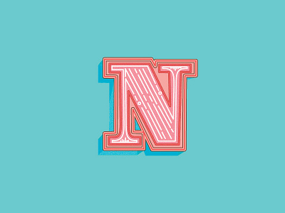 Drop Cap Project :N drop cap lettering n