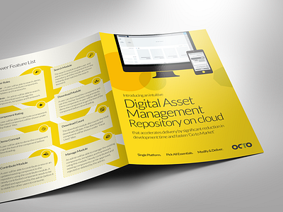 Product Brochure Design bright brochure product software sun vibrant yellow