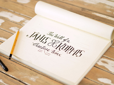 Sketch for a blog header design handmade lettering photography sketch typo typography