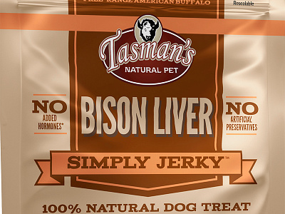 Tasman Simply Jerky dog treats packaging