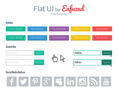 Free Flat Ui Kit v1.0 flat flat ui flat ui kit free free ui free ui kit freebie ui ui kit