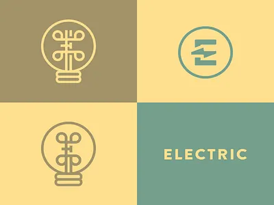 Electric agency bolt branding bulb corporate e electric electricity letter logo mark monogram