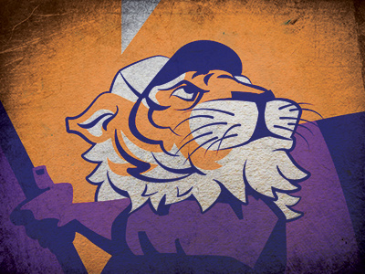 Tiger Propaganda design football gameday illustration