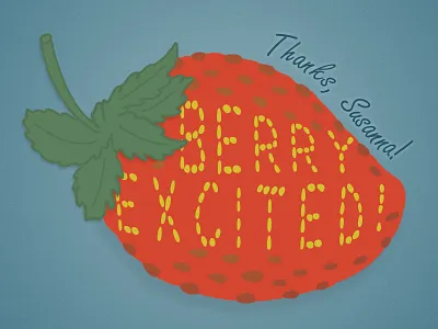 Berry Excited font seeds strawberry