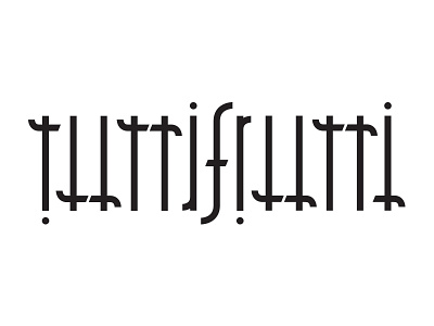 Monoweight Ambigram ambigram lettering monoweight tutti frutti typography