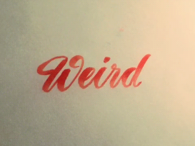 Weird brushpen caligraphy handtype lettering tombow type typography weird