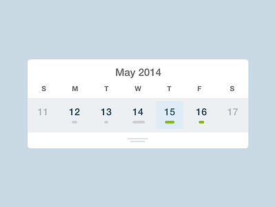 Week Calendar calendar dates expandable flat iphone sketch soft ui week