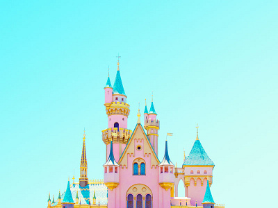Candy Castle art design disneyland minimalism photography