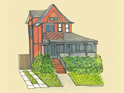 Victorian 2 house illustration victorian