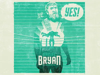 Daniel Bryan action sport art design graphic design reject silhouette texture wwe