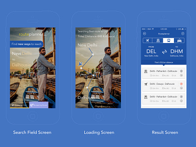 Routeplanner Design app clean design flatui ios iphone maps mobile travel travel planner ui ux