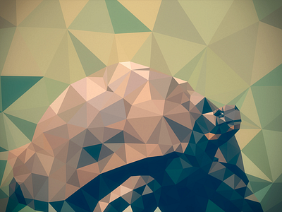 Triangular Tortoise animal low poly mesh testudo triangles triangular turtle vector