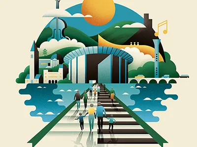 BBC SSO Illustration depth geometric jack daly landscape orchestra perth scotland texture