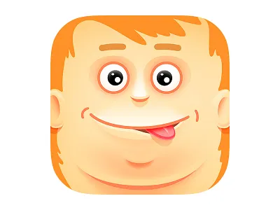 Funny Kid flat funny icon ios kid smile tongue