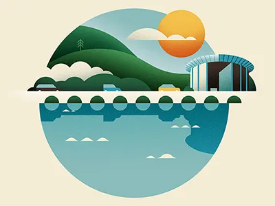 BBC SSO Illustration depth editorial geometric jack daly landscape orchestra perth scotland texture