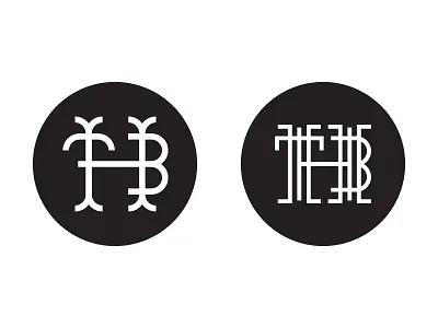 THB Monograms 1 beer brand branding icon lettering logo monogram typography
