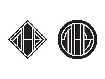 THB Monograms 2 30s art deco beer brand branding deco geometric icon lettering logo monogram typography